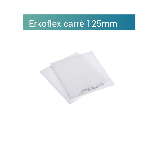 Erkoflex transparente - placa cuadrada 125x125mm