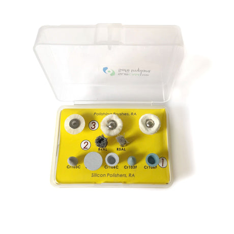 Kit 10 fraises et brosses RA polissage et finitions composites - ootopfti.com