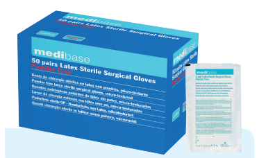 Steriele latex handschoenen - MEDIBASE