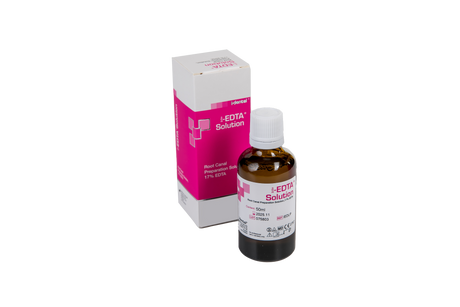 La Solution i-EDTA est spécialement formulée pour la préparation canalaire. Elle vise à accomplir les objectifs suivants : Aide à nettoyer les canaux radiculaires, adoucit et élargit les parois du canal radiculaire, décalcifie la dentine sur les parois du canal radiculaire et enlève la couche collante.