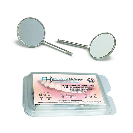 Miroirs plans (boîte de 12) - Prodont Holliger - Dental Coop