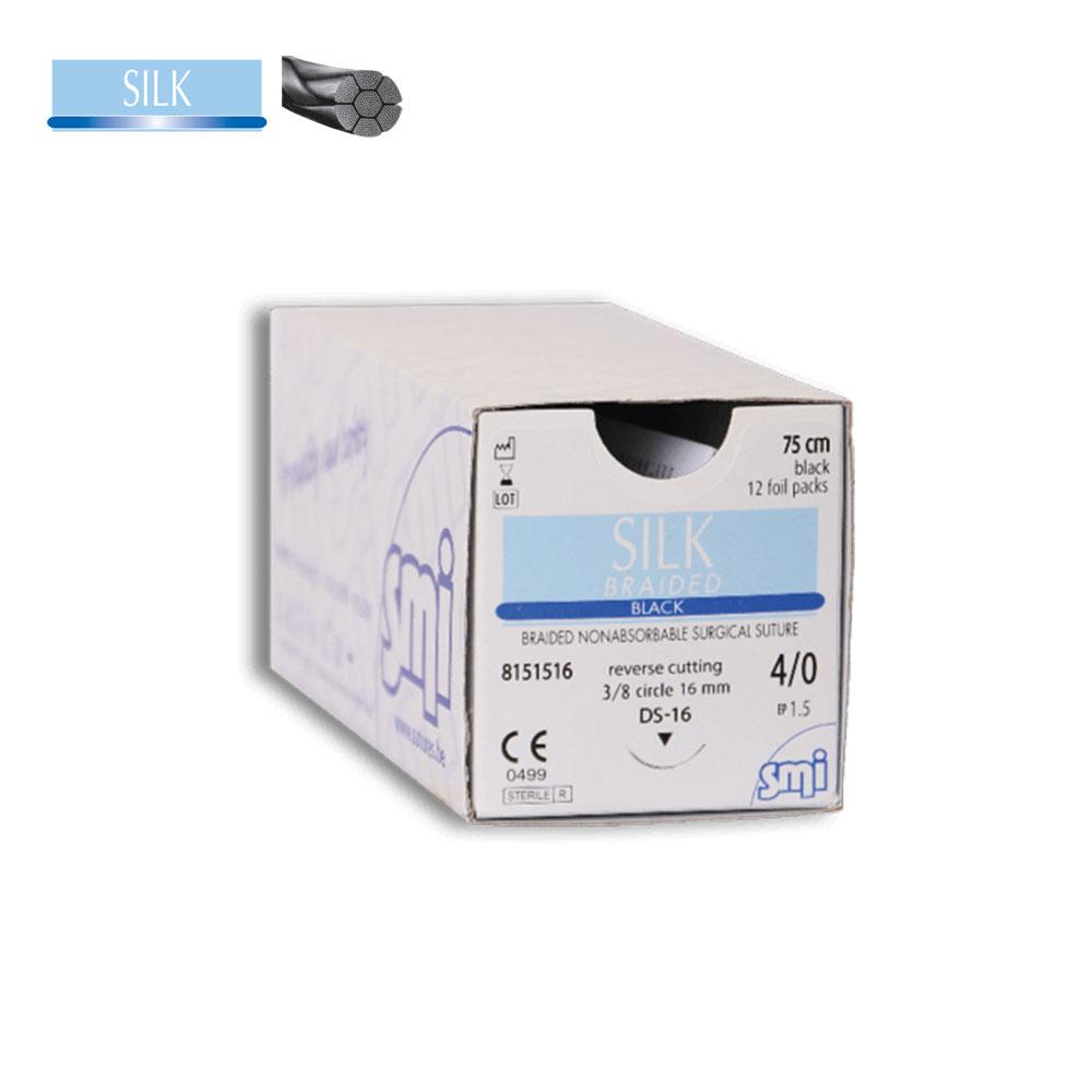 Fil de soie : suture Silk Black (NOIR) en 19mm - ootopfti.com