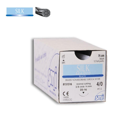 Fil de soie : suture Silk Black (NOIR) en 19mm - ootopfti.com