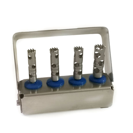 Kit 4 trépans avec son support. Profondeur totale 18 mm - ootopfti.com