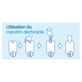 Pack de 6 rouleaux de serviettes en ouate de cellulose (450 feuilles) DÉVIDAGE CENTRAL 19,4X23 CM - ootopfti.com